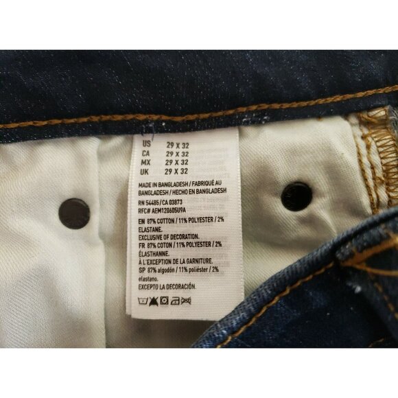 American Eagle Jeans Men's Size 29/32 Slim Extreme Flex Dark - Picture 5 of 7